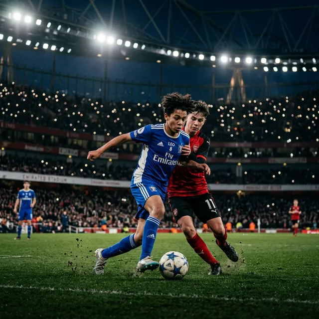 Young players demonstrating skills at soccer tryouts